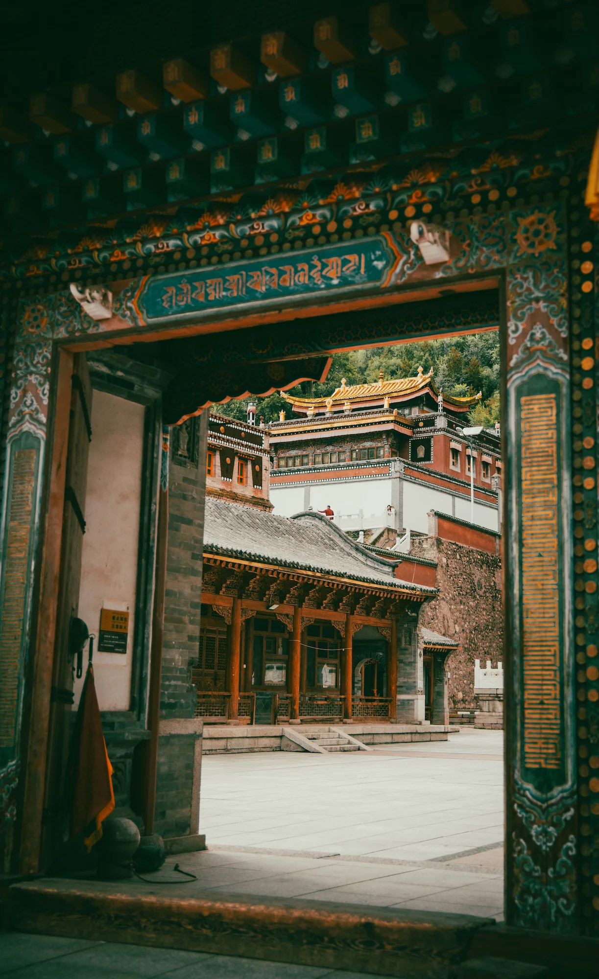 Painted gate of Kumbum monastery